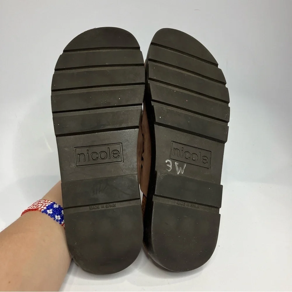 Nicole platform leather Sandals with cork footbed size‎ 11